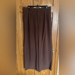 Abercrombie & Fitch Chocolate Brown Women's Trousers - Large Long